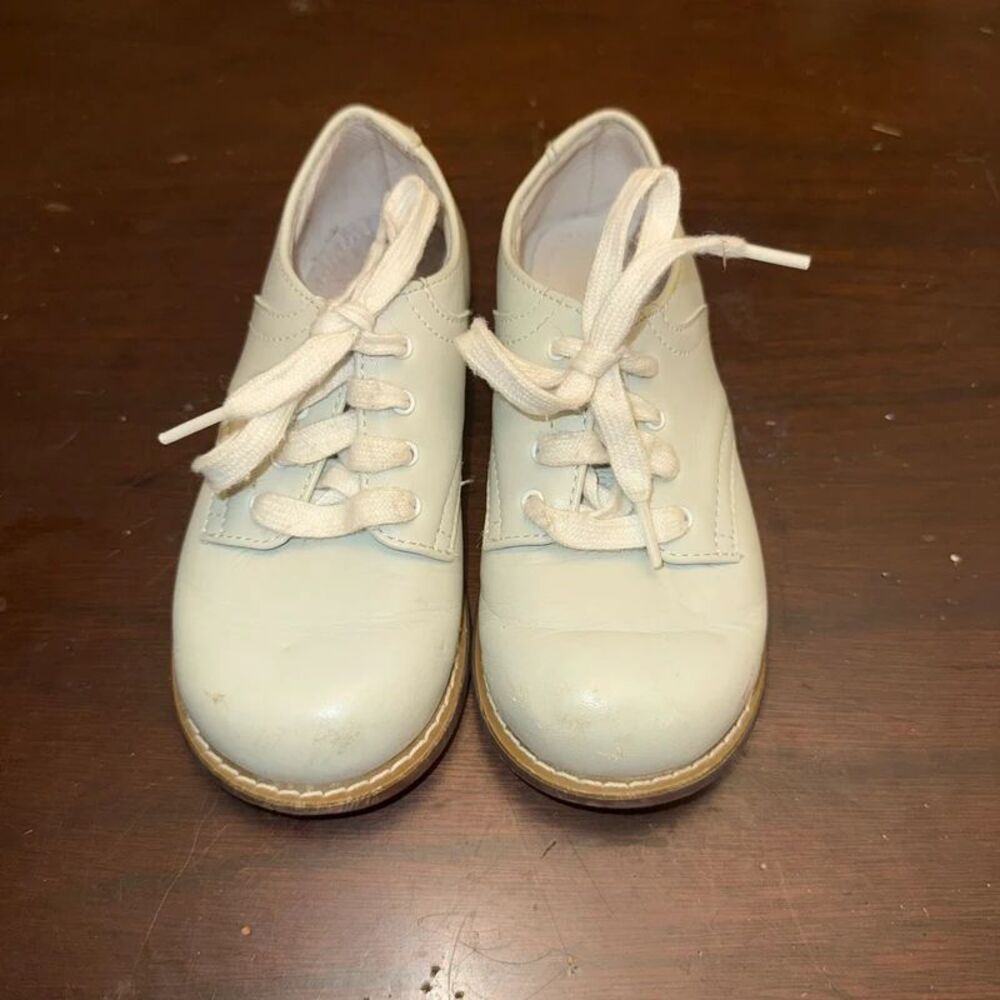 Europés Kids Chris Saddle Leather Shoes White Size 10EE